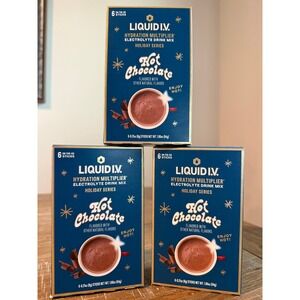 NEW Liquid I.V. Hydration Multiplier Holiday Hot Chocolate 3 Boxes 18 Sticks IV